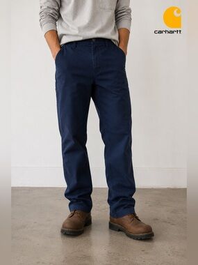 Carhartt Ripstop Utility Work Pants Blue Relaxed Fit Men’s 38x30